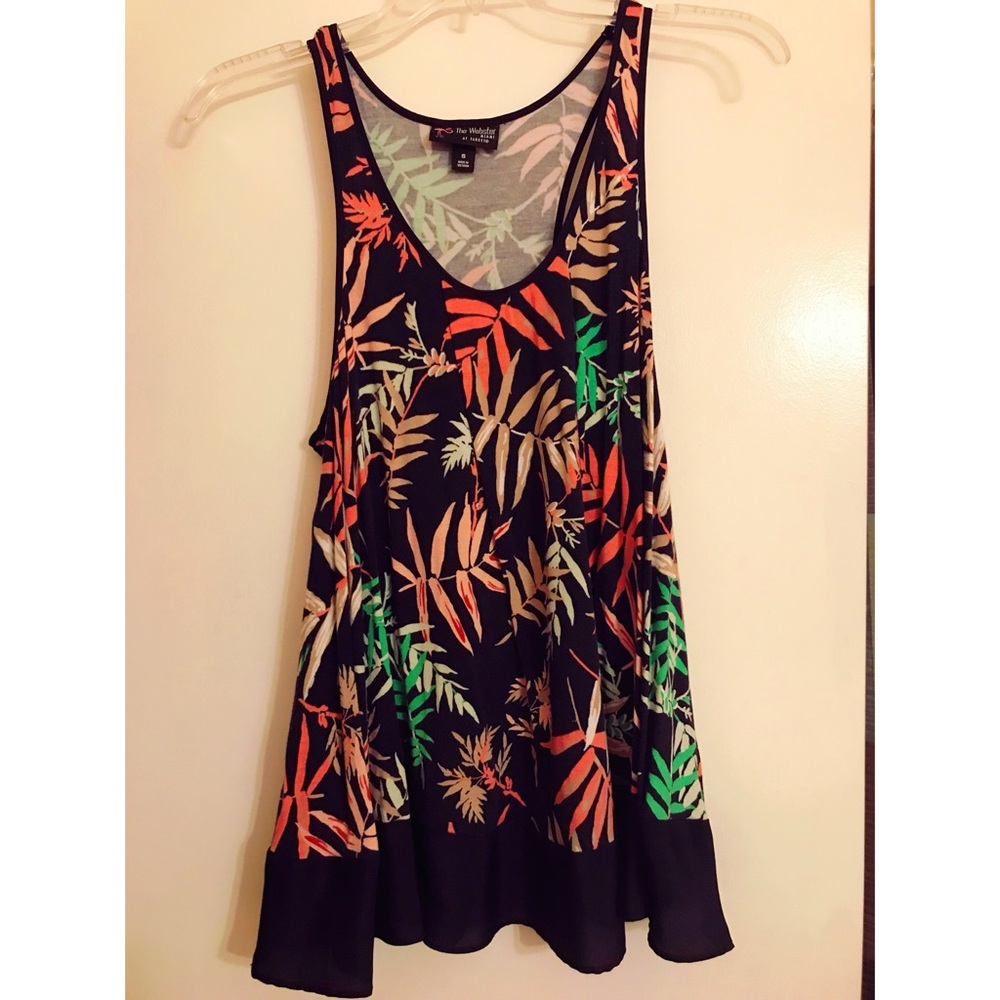 Flowy top (colors navy, coral, tan, green)
